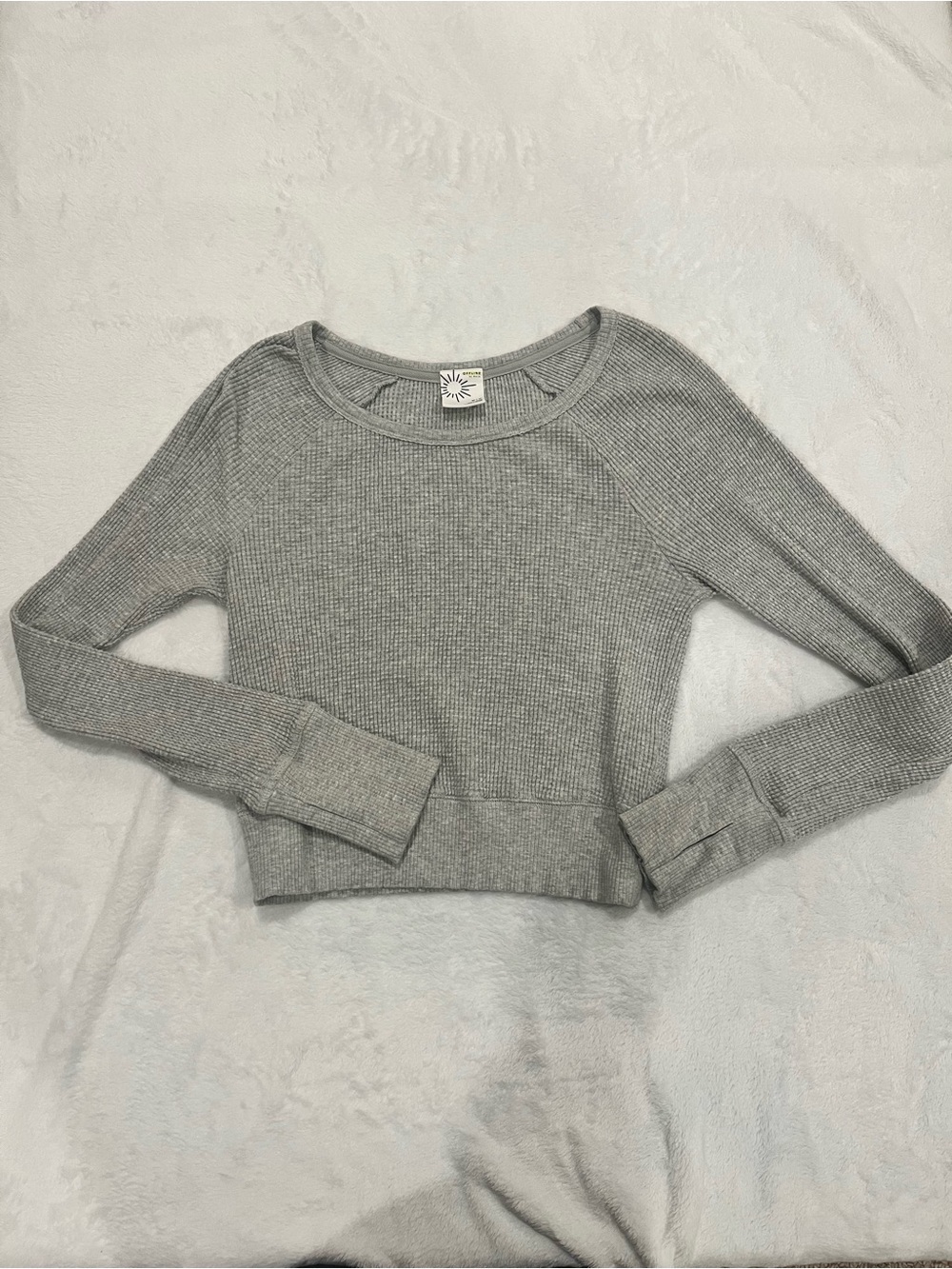OFFLINE by Aerie Waffle Knit Raglan Long Sleeve Top - Medium